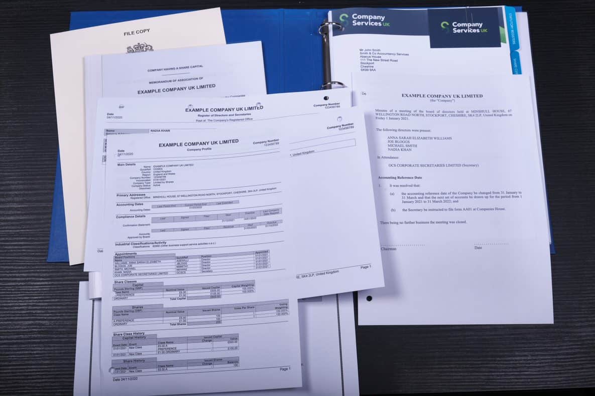 Company Statutory Books Company Services UK